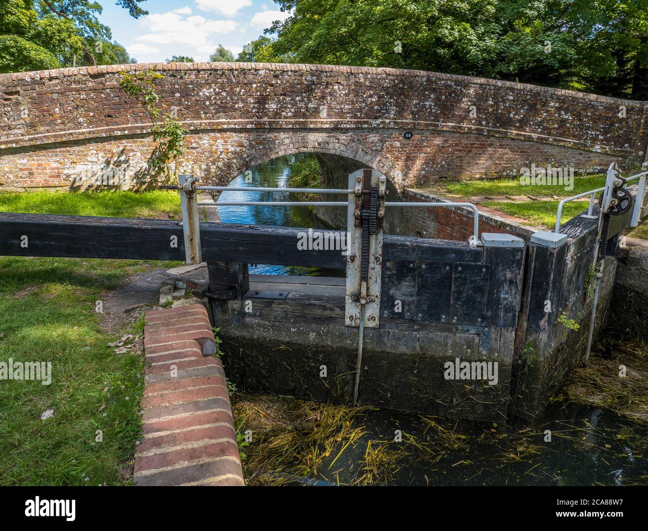 Lock Gate, and Footbridge, Hamstead Lock, and Avon Canal