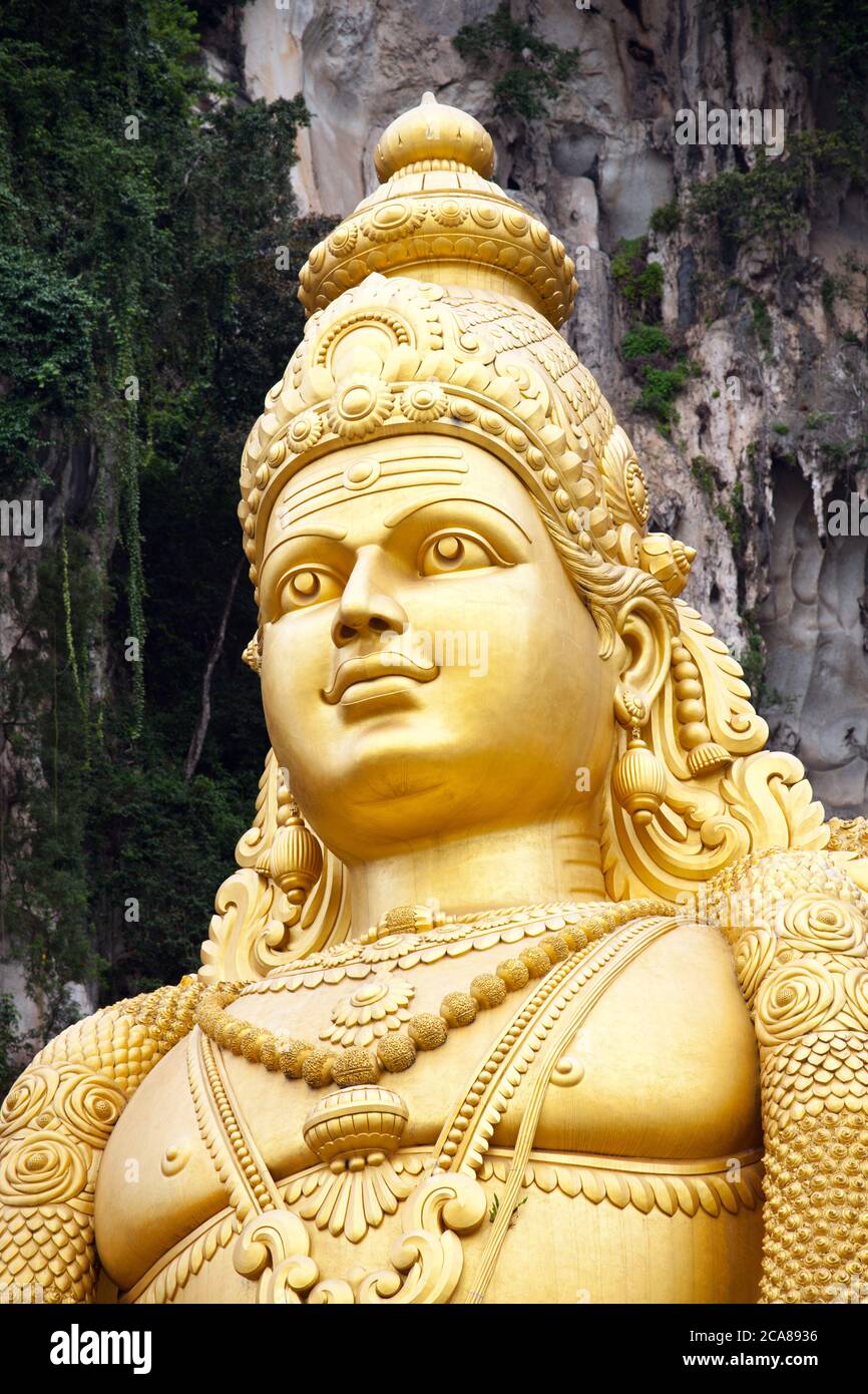 Statue of Lord Murugan (Hindu God): close up detail. June 2010 ...