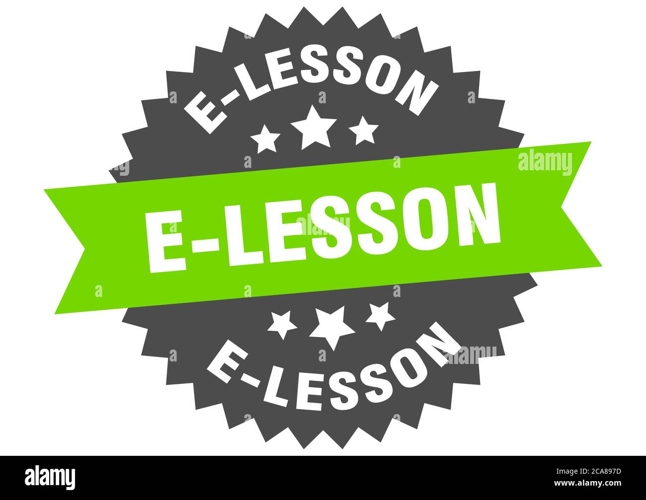 e-lesson round isolated ribbon label. e-lesson sign Stock Vector Image ...