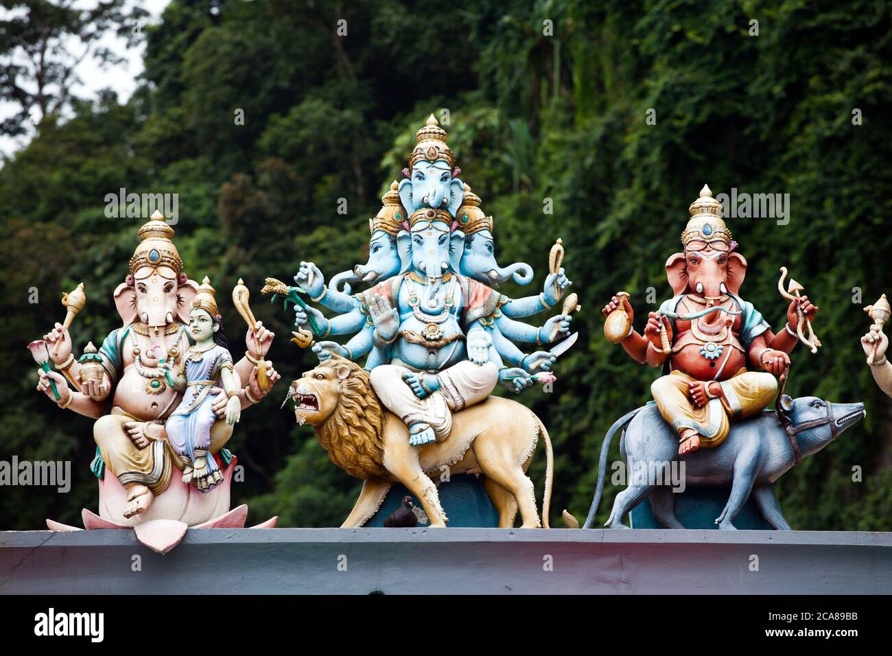 Statues of Ganesha (Hindu God). June 2010. Batu Caves. Malaysia Stock