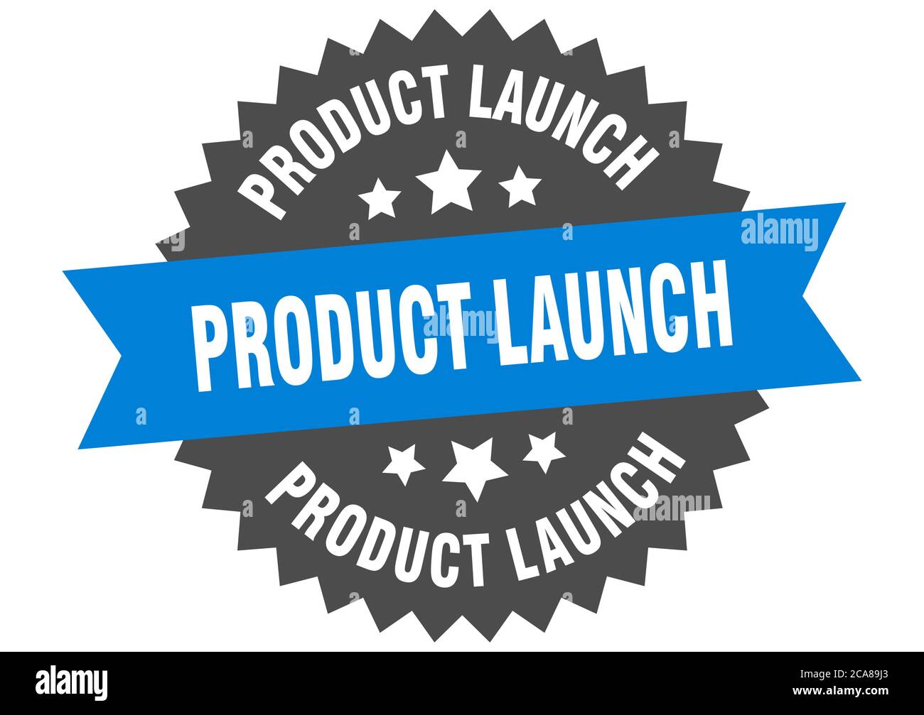 Product launch ribbon label Stock Vector Images - Alamy