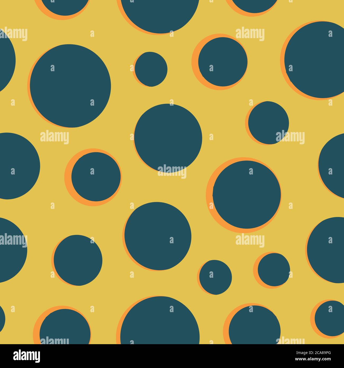 yellow cheese with holes seamless vector pattern Stock Vector