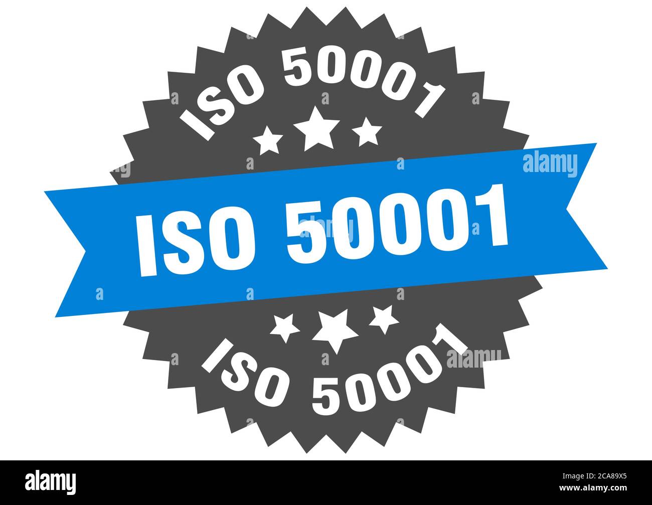 iso 50001 round isolated ribbon label. iso 50001 sign Stock Vector ...