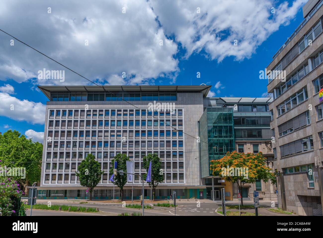 Stock exchange and law courts fo Finanzgericht and Landesarbeitsgericht , Stuttgart, Baden-Württemberg, South Germany Stock Photo
