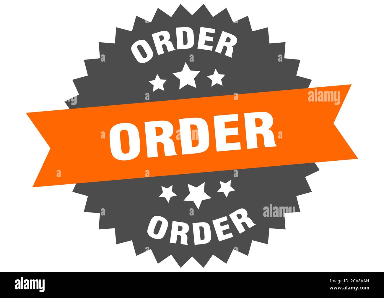 order round isolated ribbon label order sign Stock Vector Image Art