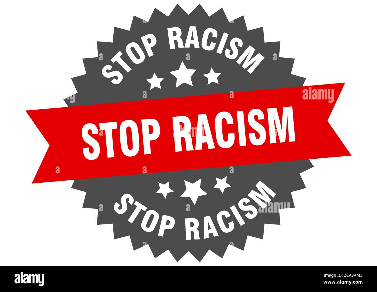 Stop Racism Ribbons stop racism round isolated ribbon label. stop racism sign Stock Vector ...