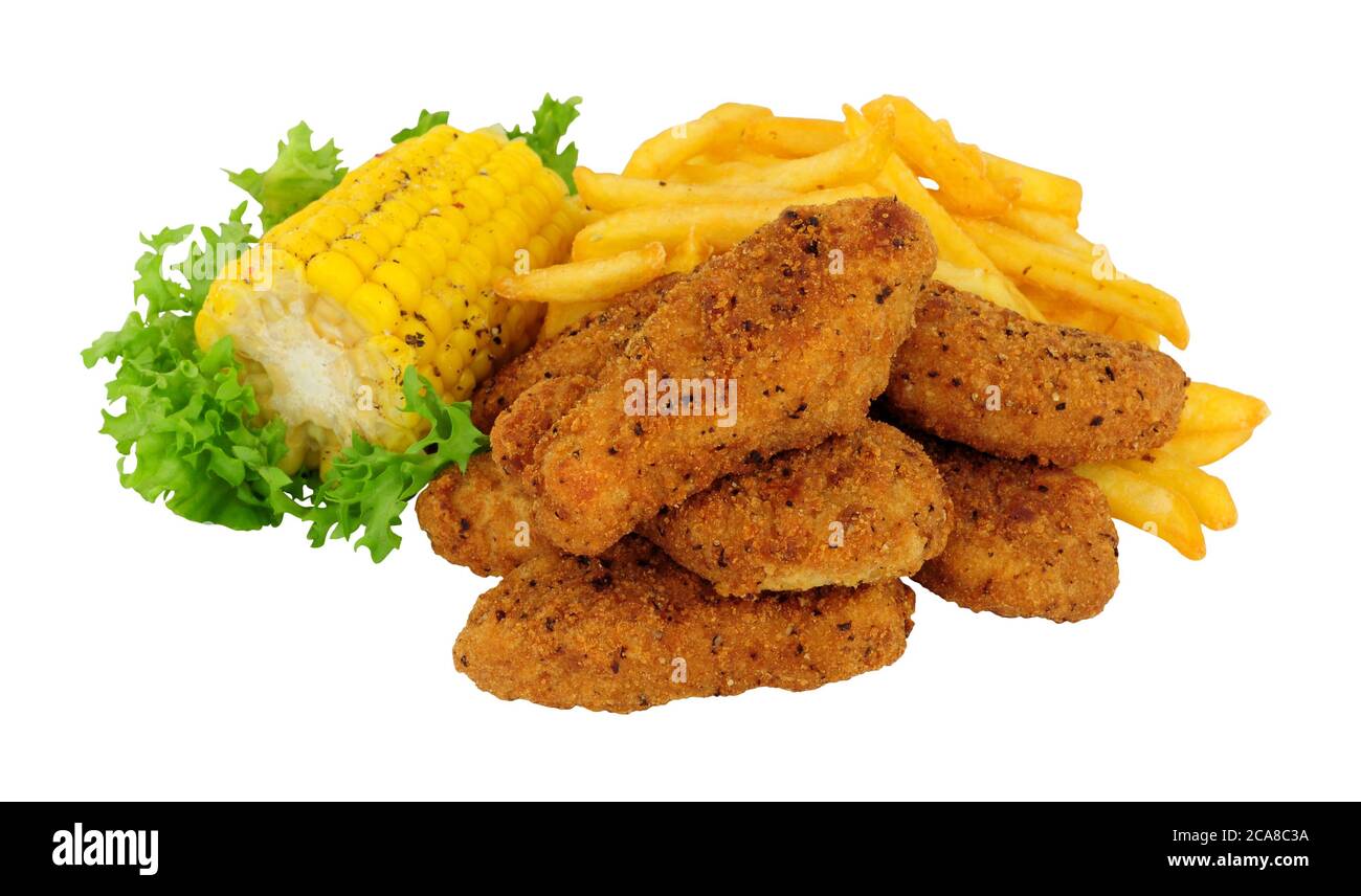 Southern fried chicken dippers, covered in spicy breadcrumbs with