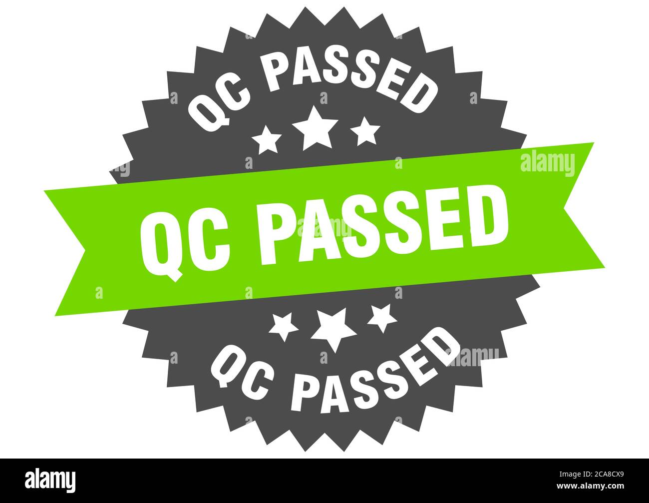 qc passed round isolated ribbon label. qc passed sign Stock Vector ...