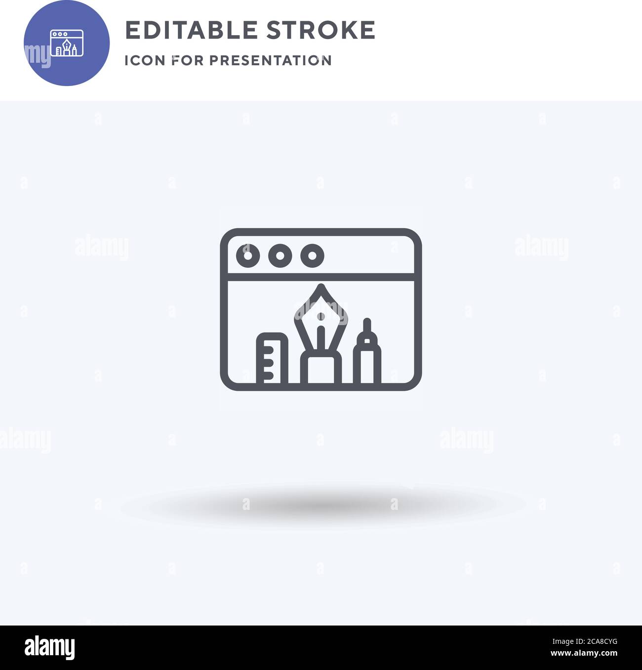 Edit Tools icon vector, filled flat sign, solid pictogram isolated on white, logo illustration. Edit Tools icon for presentation. Stock Vector