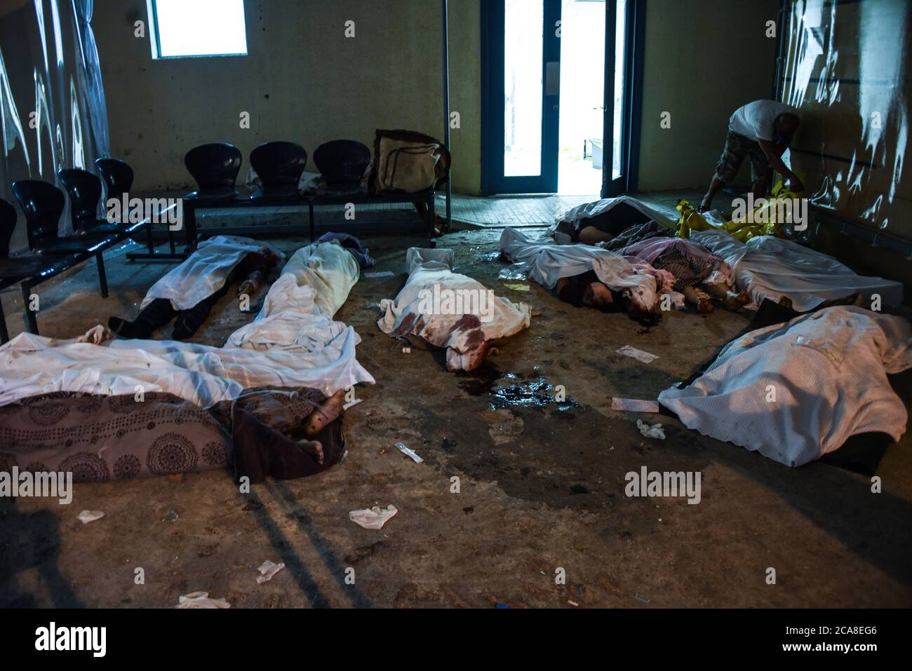 Beirut, Lebanon. 4th Aug, 2020. Geitawi Hospital had to lay the ...