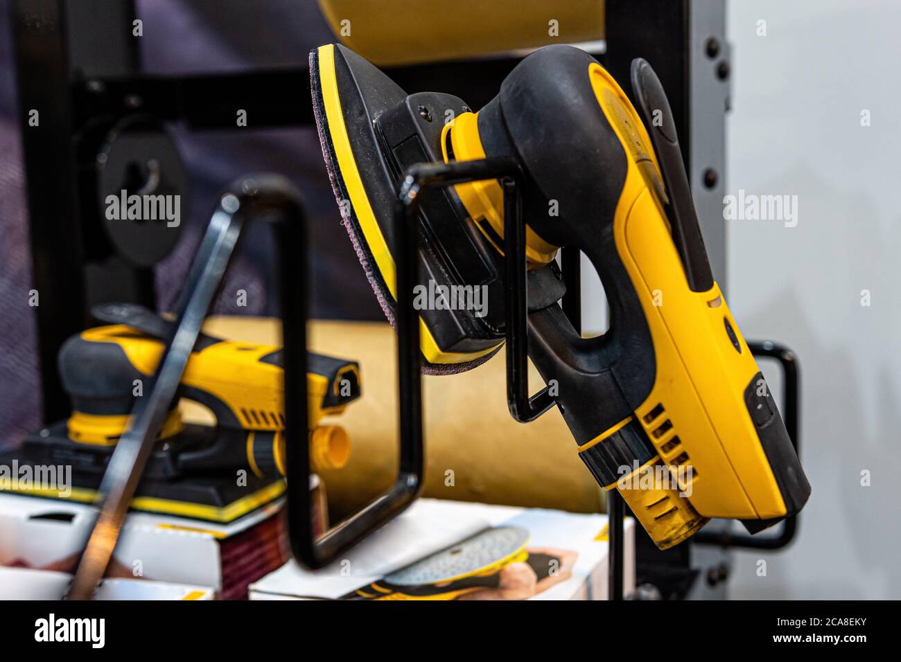 Vehicle body grinding and polishing tools image Stock Photo Alamy