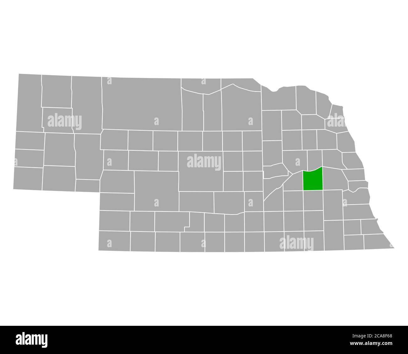 Map of Butler in Nebraska Stock Photo - Alamy