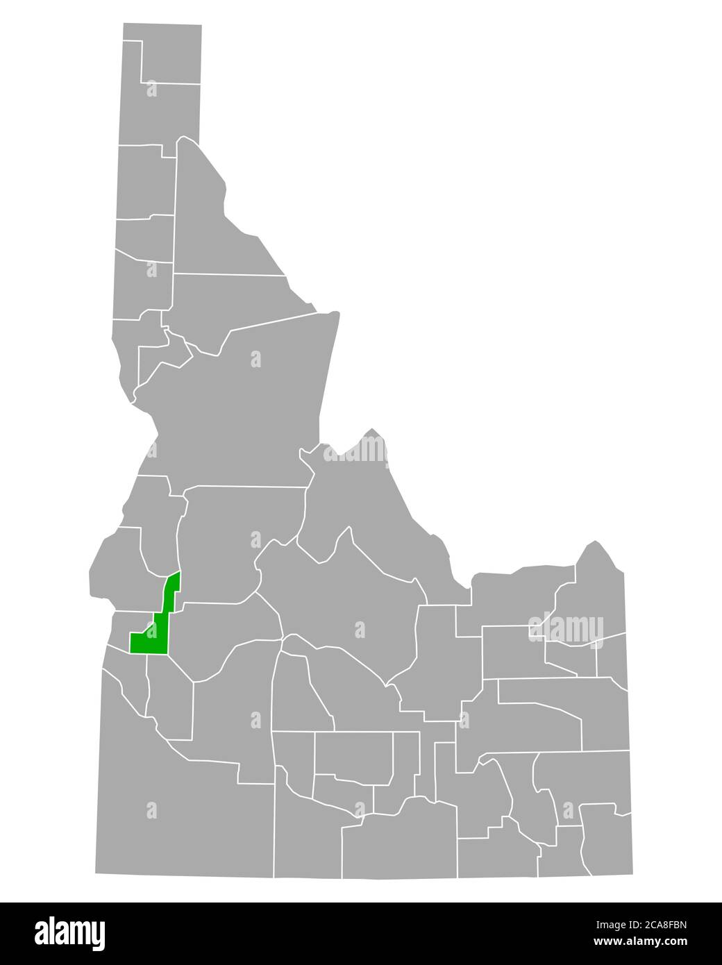 Map of Gem in Idaho Stock Photo Alamy