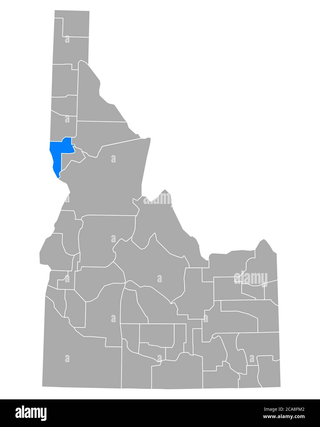 Map of Nez Perce in Idaho Stock Photo Alamy