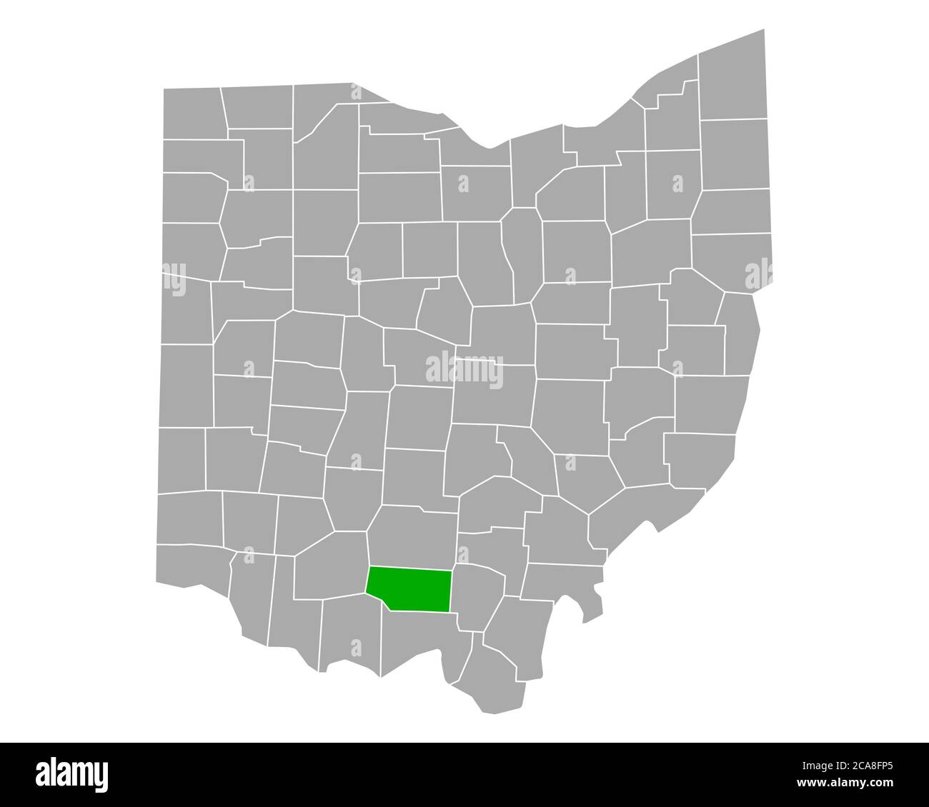 Map of Pike in Ohio Stock Photo - Alamy