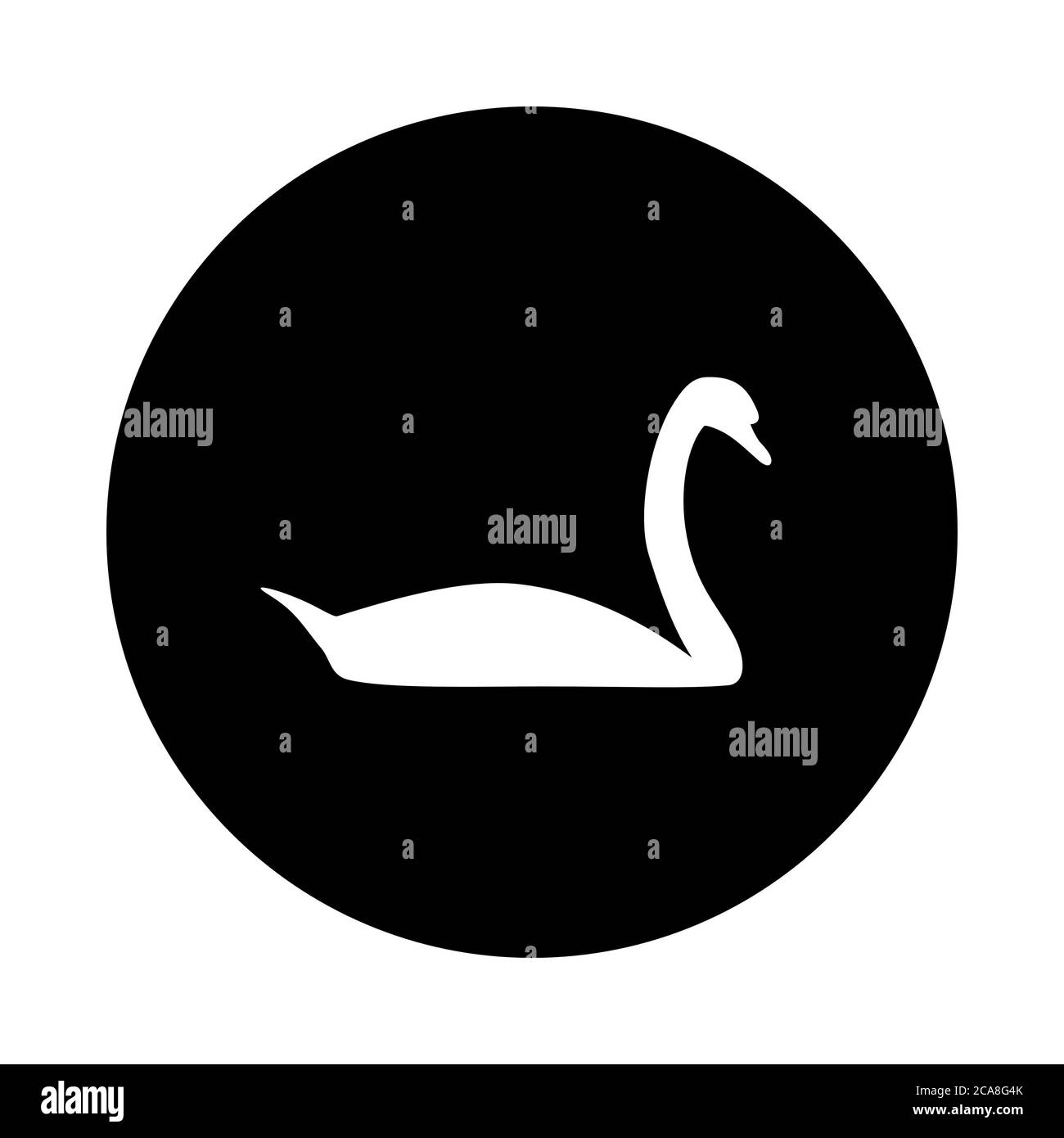 Swan and circle Stock Photo