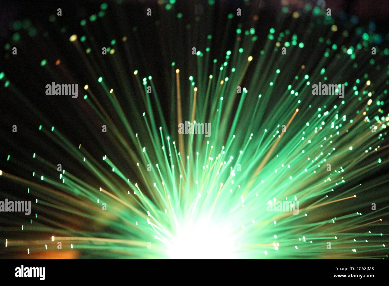 The fiber optic lamp produces suggestive lighting effects Stock Photo ...