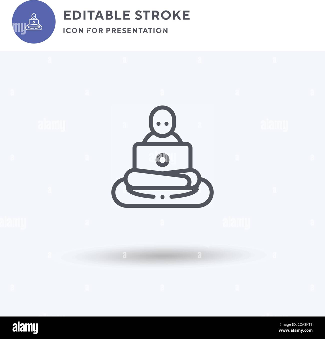 Teleworking icon vector, filled flat sign, solid pictogram isolated on ...