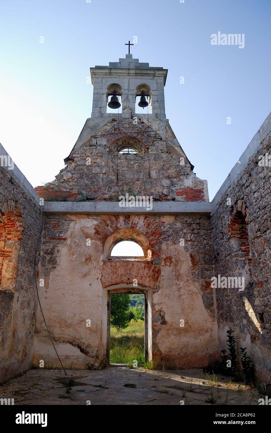 Croatia, Otocac : a church destroyed during the Serbo-Croatian war (19911995). Stock Photo