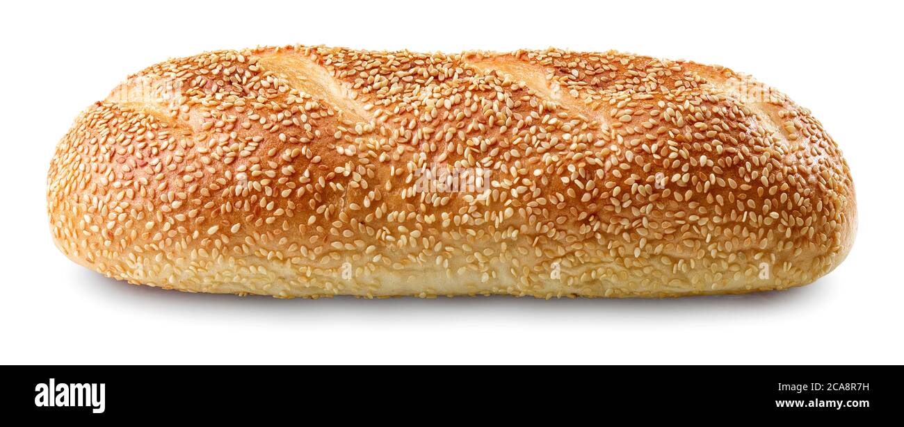 Freshly baked loaf of bread isolated on white background Stock Photo ...