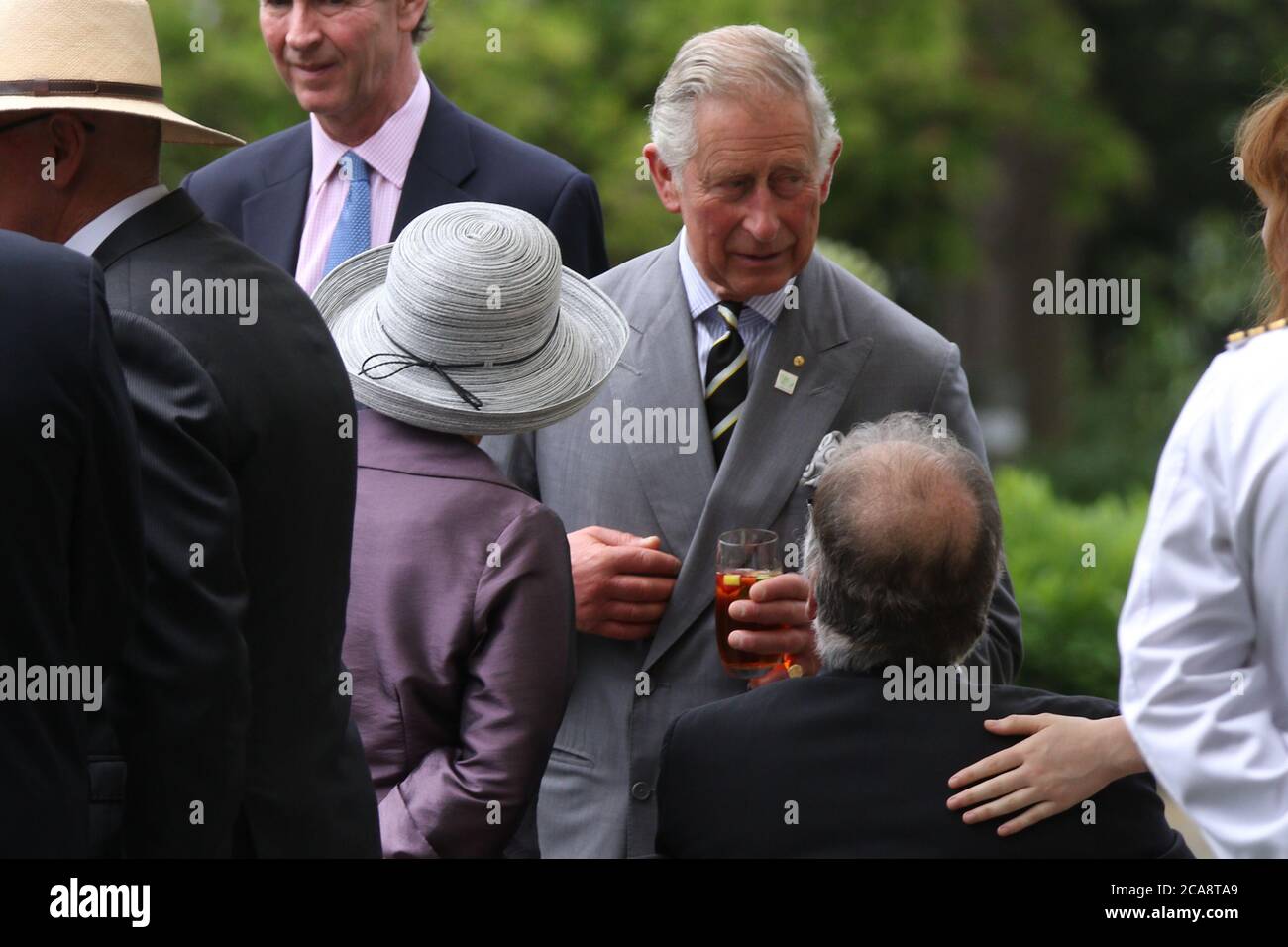 Prince Charles mingles at Government House reception in Sydney Stock ...