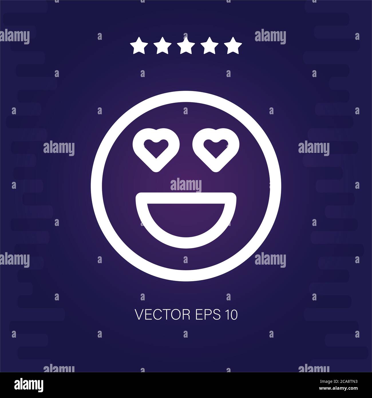 heart eyes vector icon modern illustration Stock Vector Image & Art - Alamy