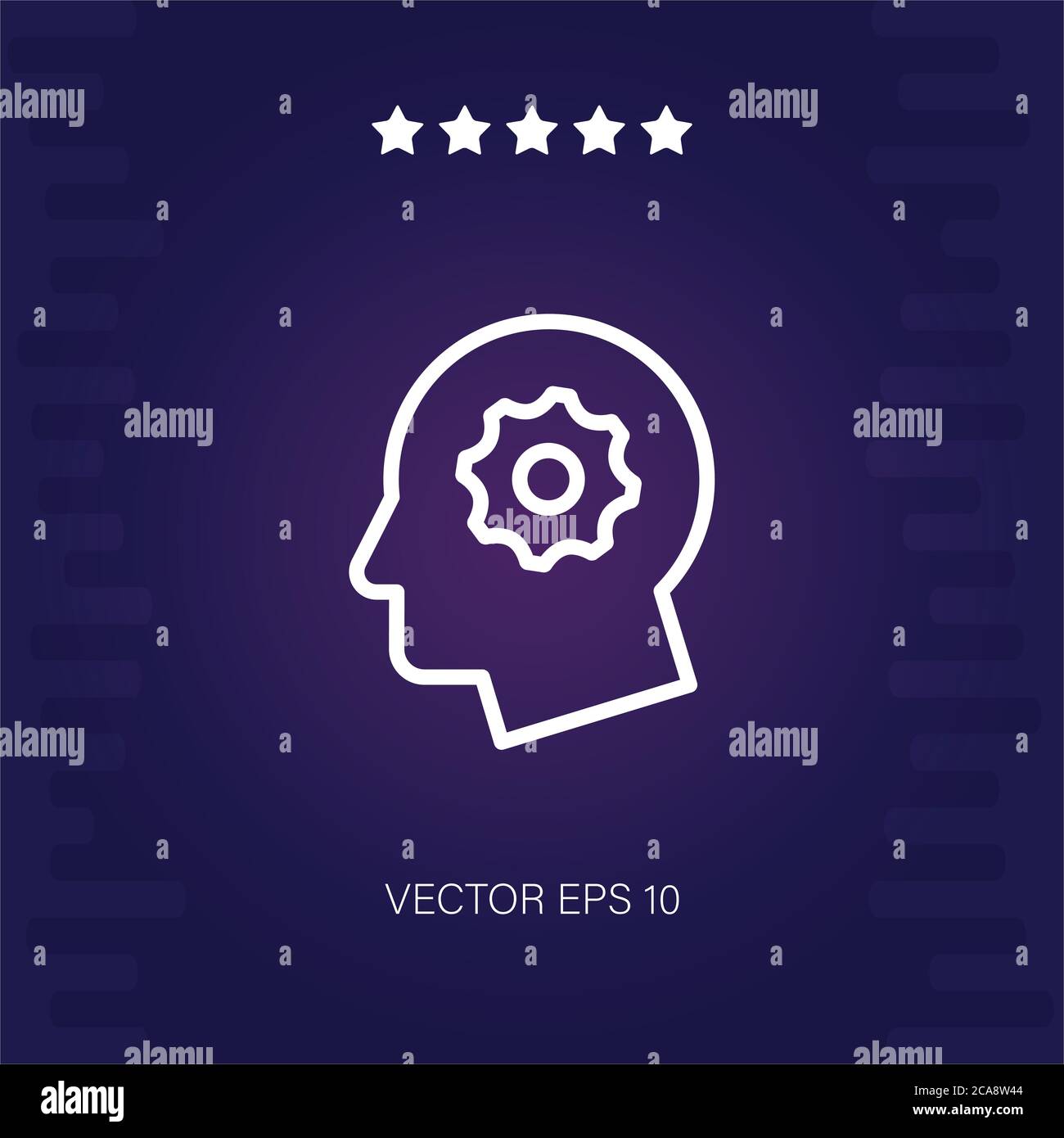 thinking vector icon modern illustration Stock Vector