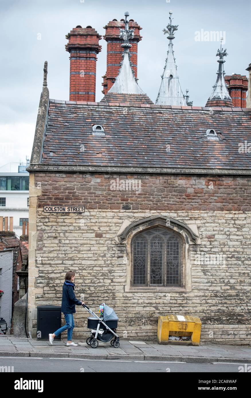 Colston Street scene following the toppling of the statue of Edward Colston in Bristol June 2020 Stock Photo