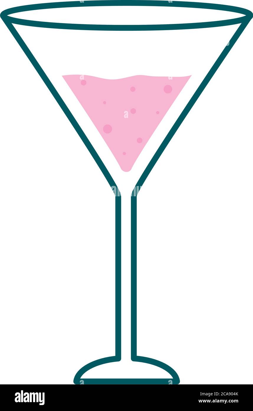 martini cocktail glass cup line and fill style icon design, Alcohol drink  bar and beverage theme Vector illustration Stock Vector Image \u0026 Art - Alamy, image size:858x1390