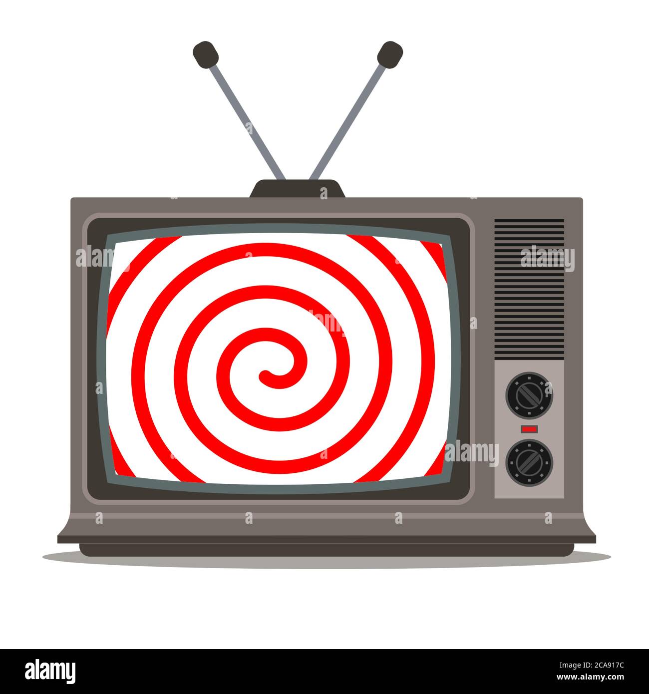 Old fashioned family tv Stock Vector Images - Alamy