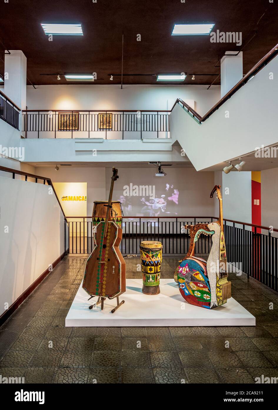National Gallery of Jamaica, interior, exhibition about Jamaican music,  Downtown, Kingston, Kingston Parish, Jamaica, West Indies, Caribbean Stock  Photo - Alamy