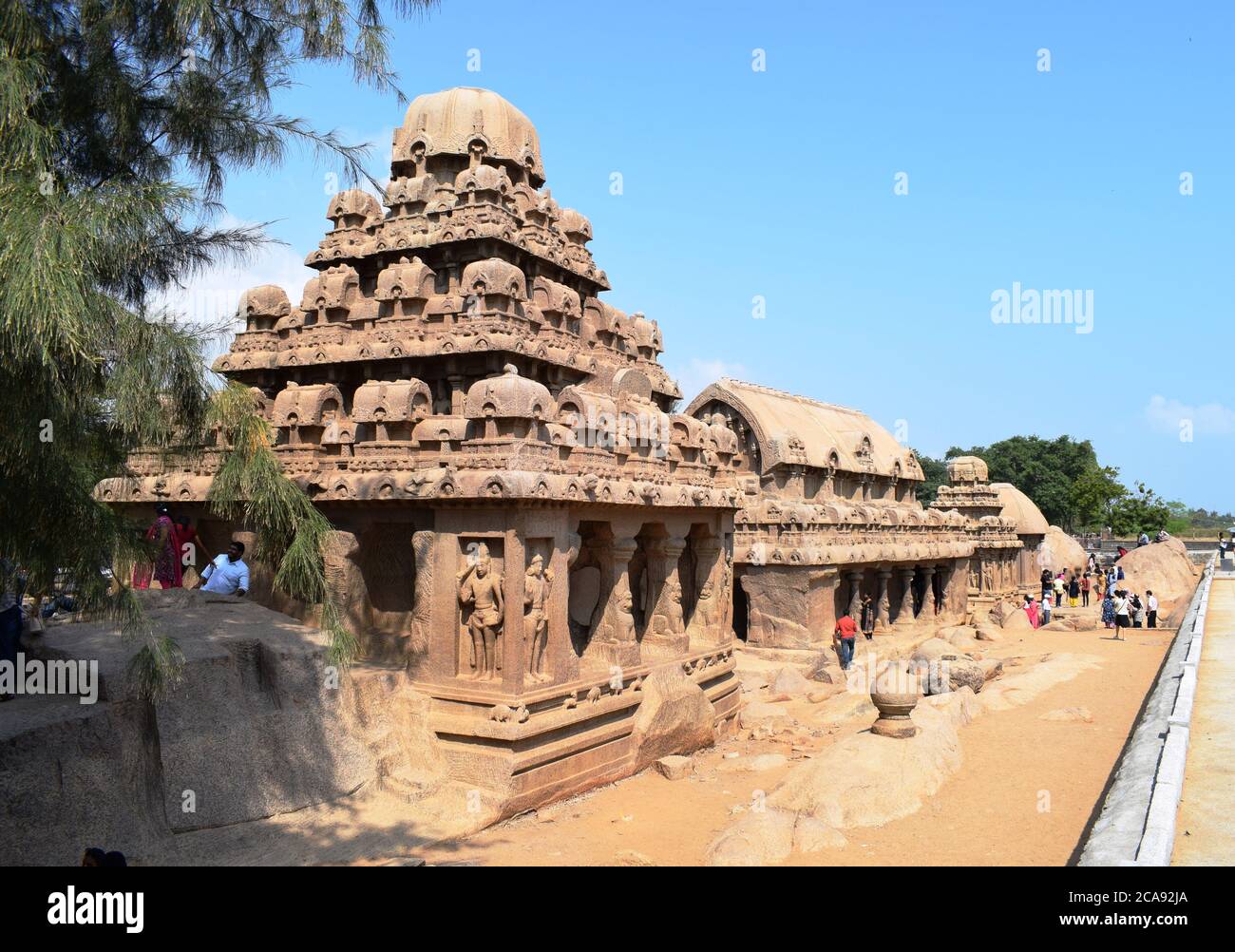 Famous Tamil Nadu landmark Mahabalipuram on 28 Dec 2019 Shore temple