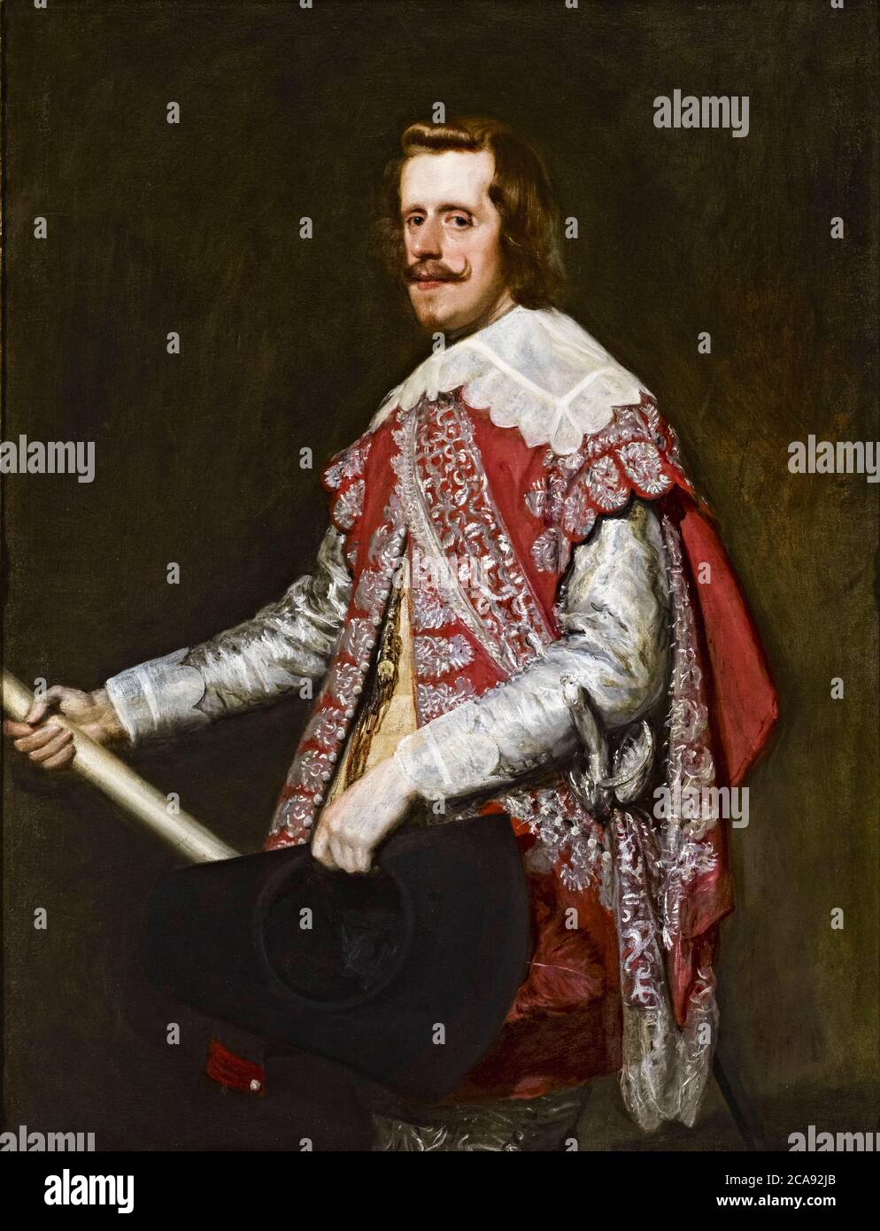 Philip IV (1605-1665), King of Spain, portrait painting by Diego Velázquez, 1644 Stock Photo