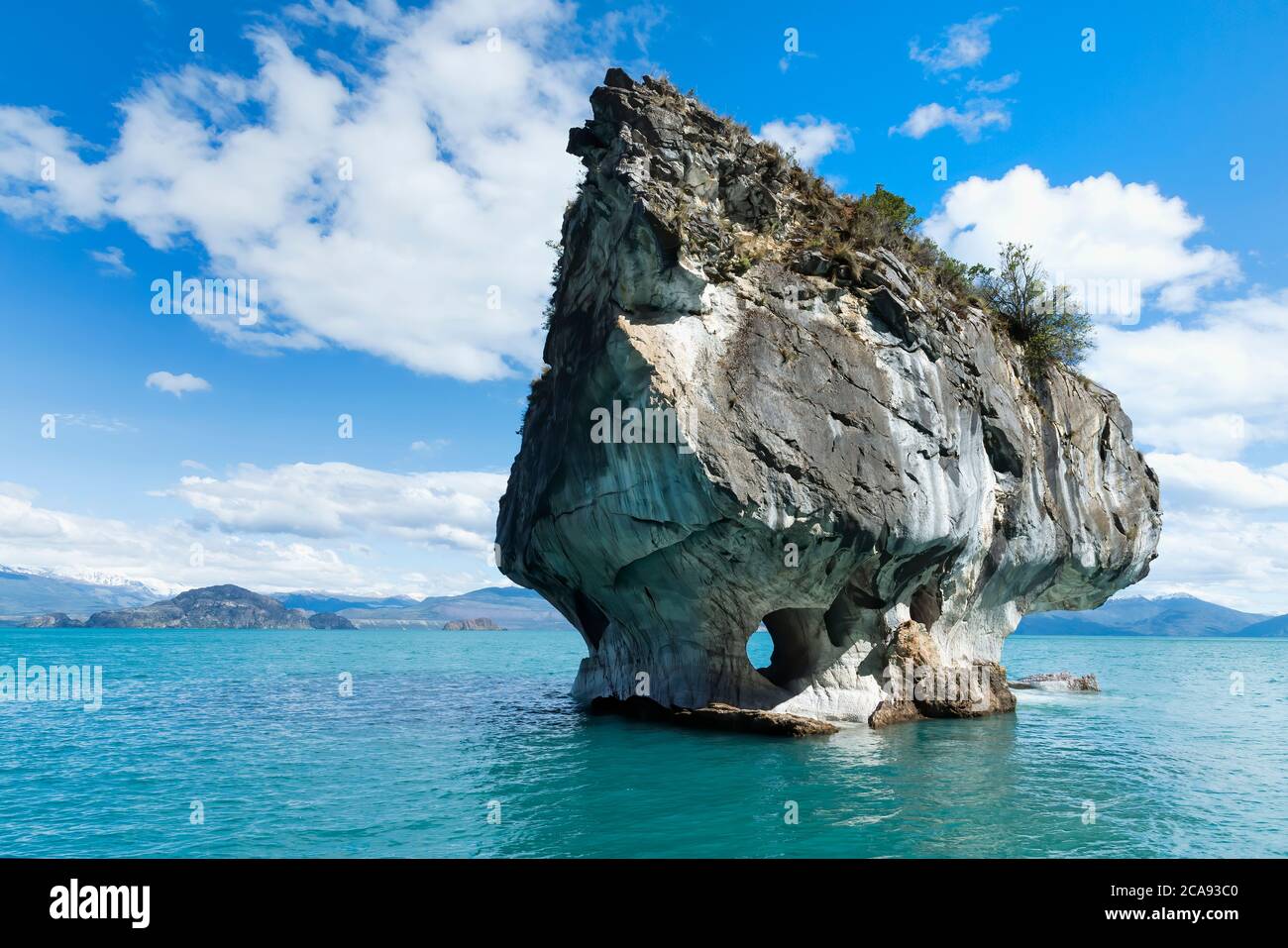 Marble Caves Sanctuary, Marble Chapel on General Carrera Lake, Puerto Rio Tranquilo, Aysen Region, Patagonia, Chile, South America Stock Photo