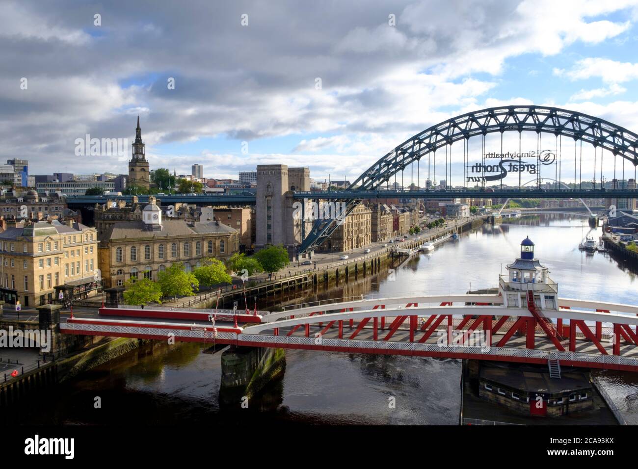 The Tyne Bridge over the Tyne River, Gateshead, Newcastle-upon-Tyne, Tyne and Wear, England, United Kingdom, Europe Stock Photo
