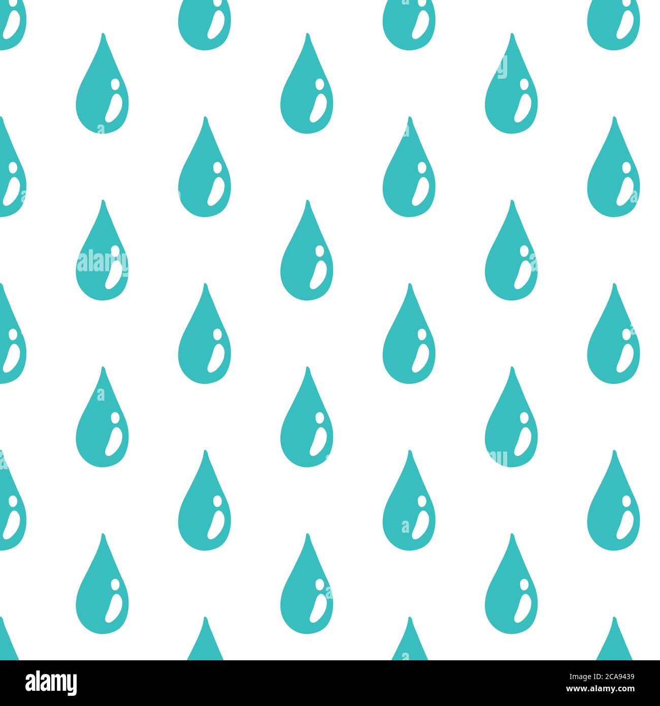 water drop seamless doodle pattern, vector illustration Stock Vector ...