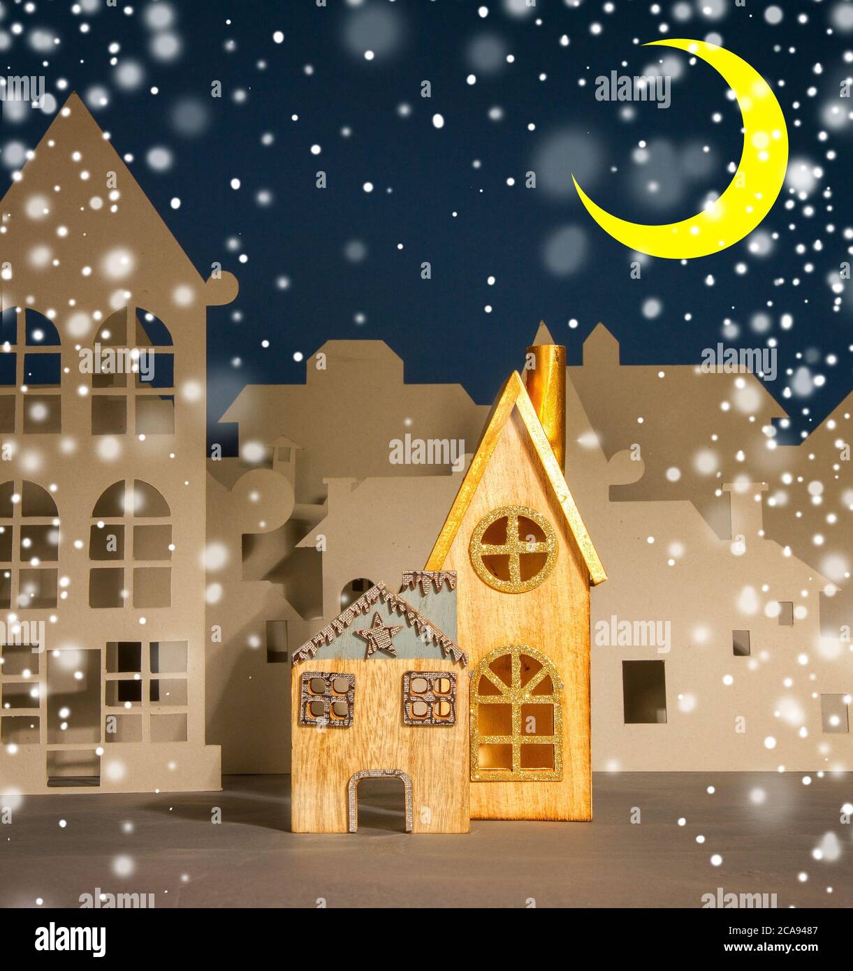 cardboard toy town Stock Photo Alamy