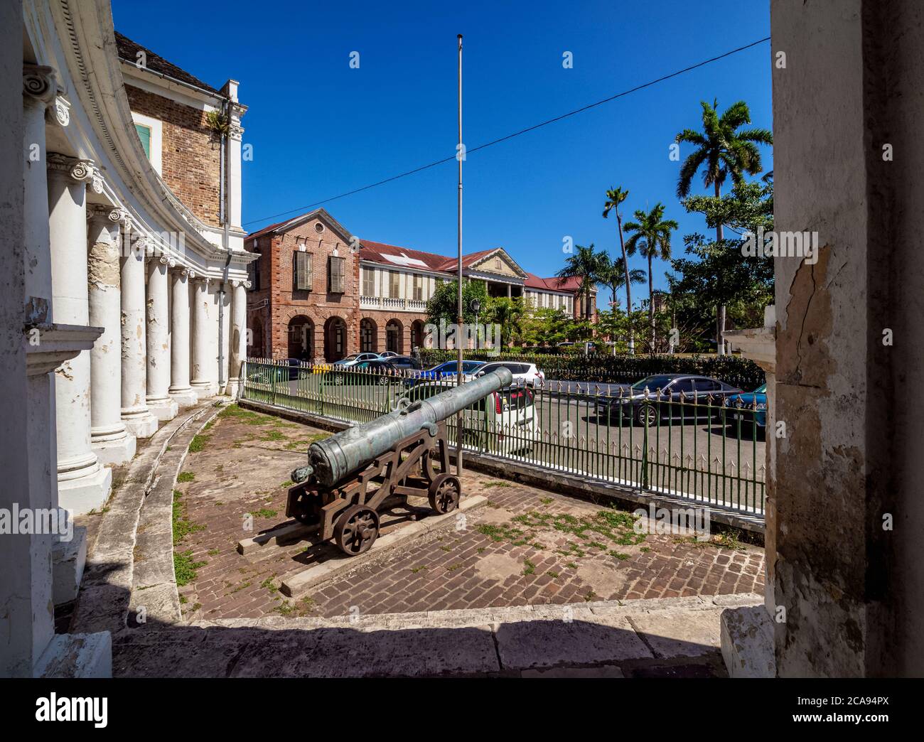 Main Square, Spanish Town, Saint Catherine Parish, Jamaica, West Indies, Caribbean, Central America Stock Photo