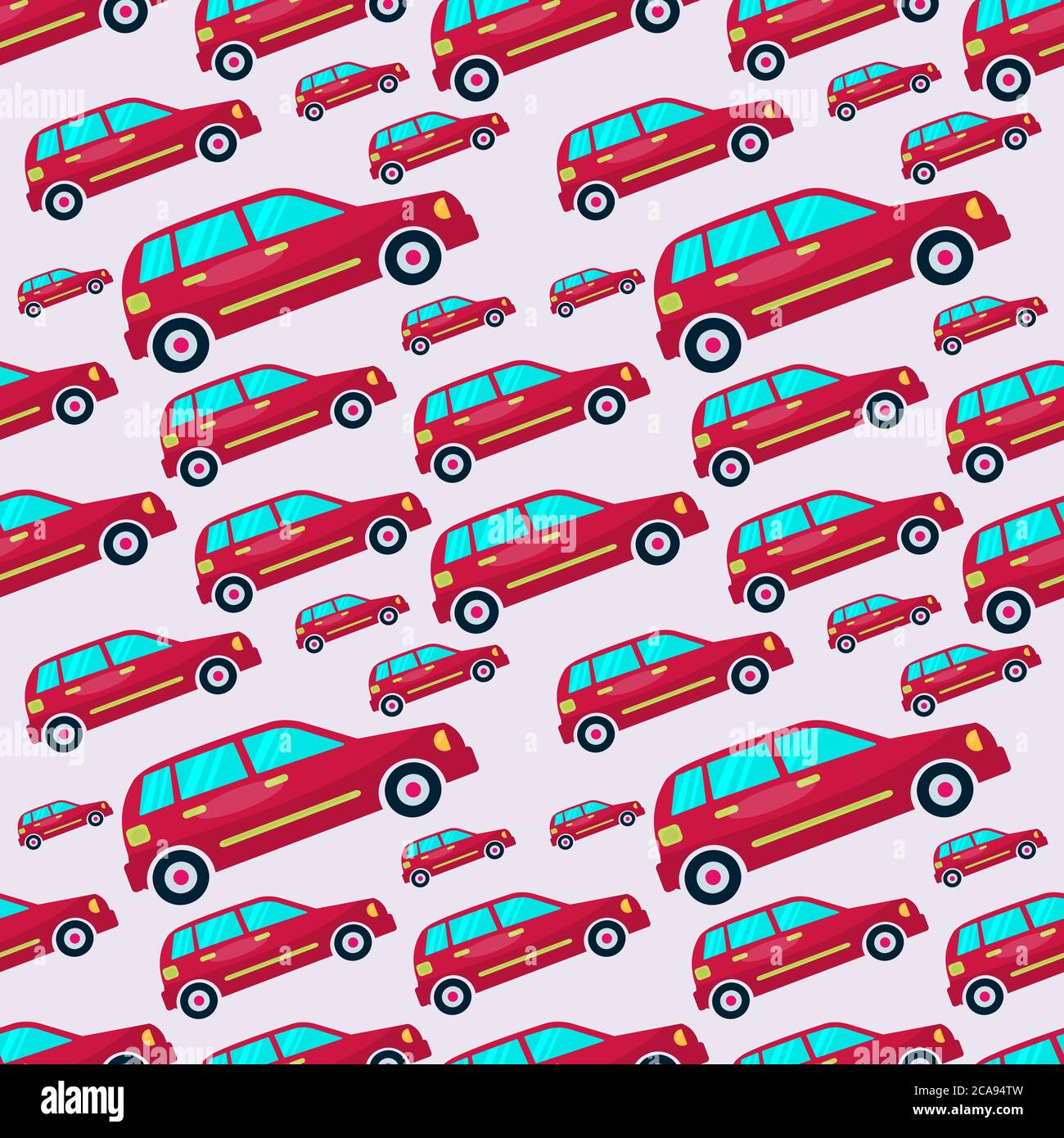city car seamless pattern vector illustration background Stock Vector