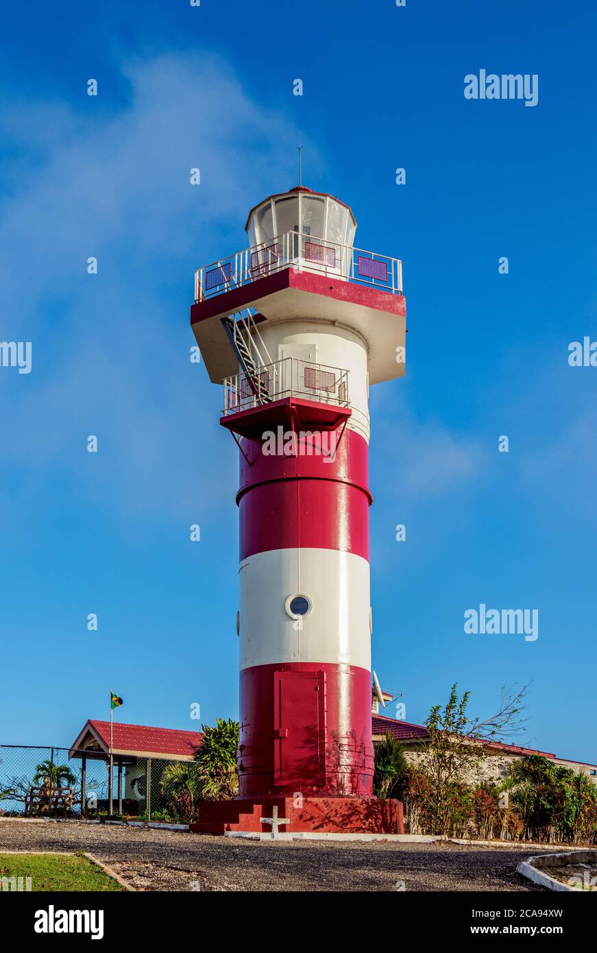Lovers Leap Lighthouse, Saint Elizabeth Parish, Jamaica, West Indies, Caribbean, Central America Stock Photo