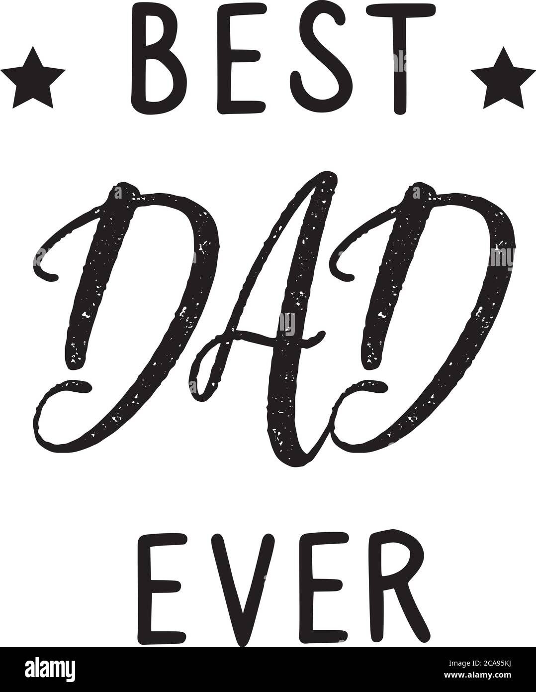vector illustration of a best dad ever card. Stock Vector