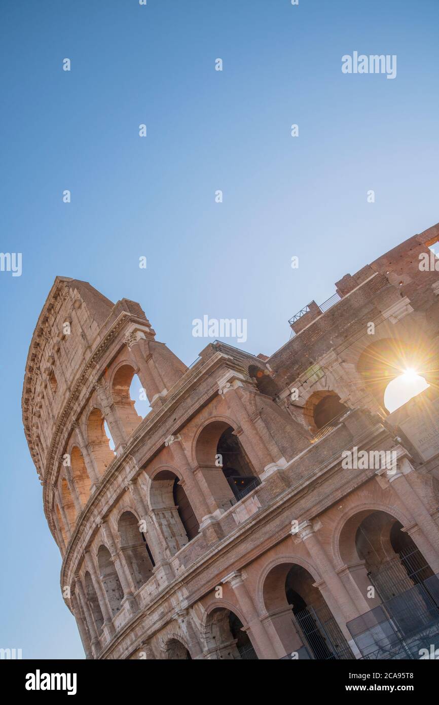Coliseum, UNESCO World Heritage Site, Rome, Lazio, Italy, Europe Stock Photo