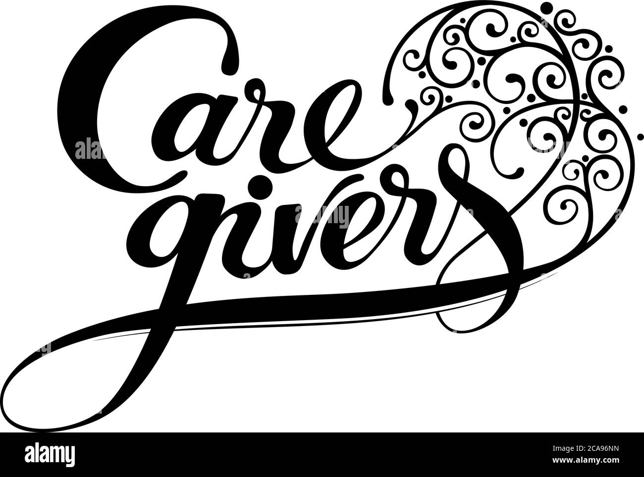 Custom calligraphy text Stock Vector