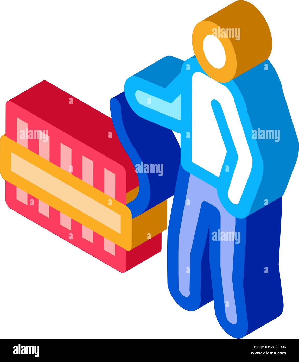 human fire firework isometric icon vector illustration Stock Vector ...