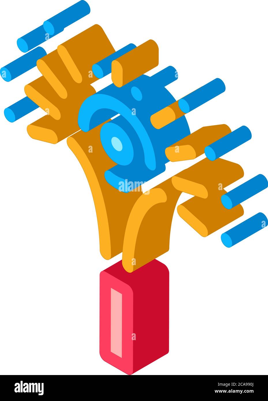 sparkling firework isometric icon vector illustration Stock Vector