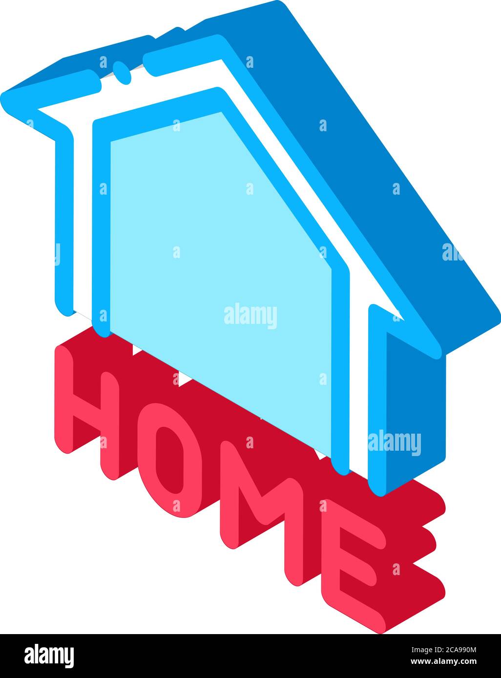 webshop home button isometric icon vector illustration Stock Vector