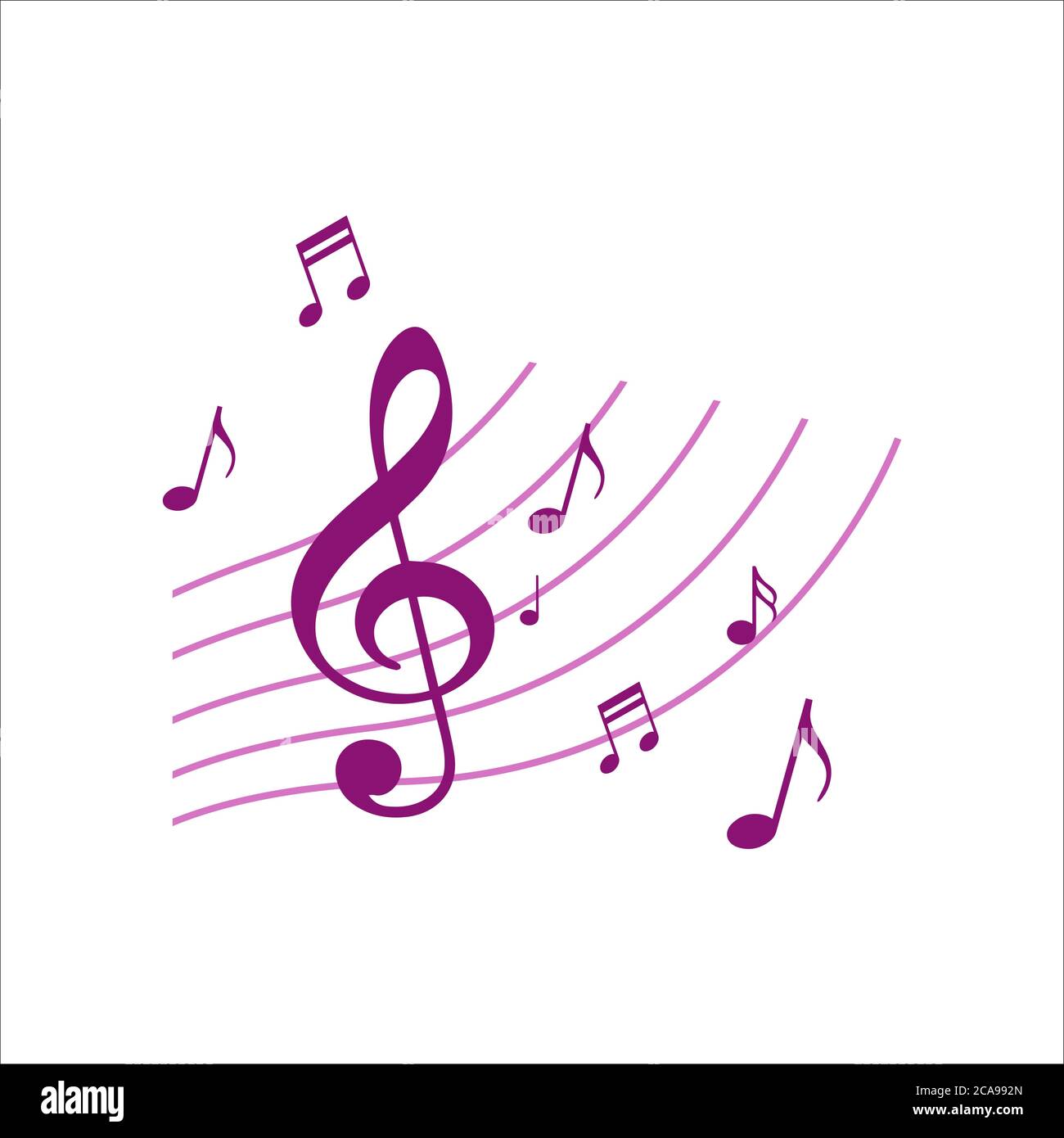 the symphony of music note vector design. instrumental beautiful song  symbol illustrations Stock Vector Image & Art - Alamy