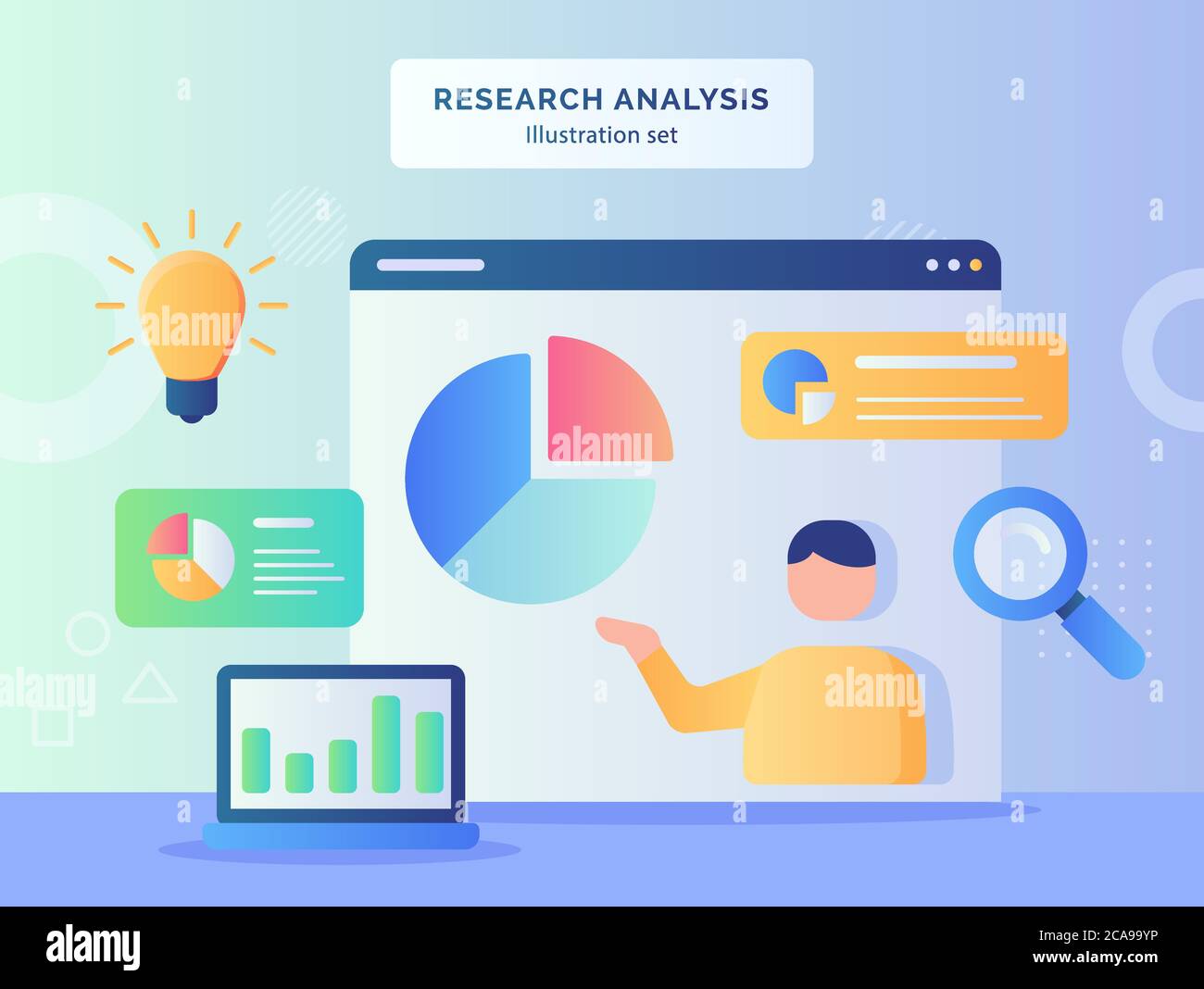 lupe analyse Stock Illustration