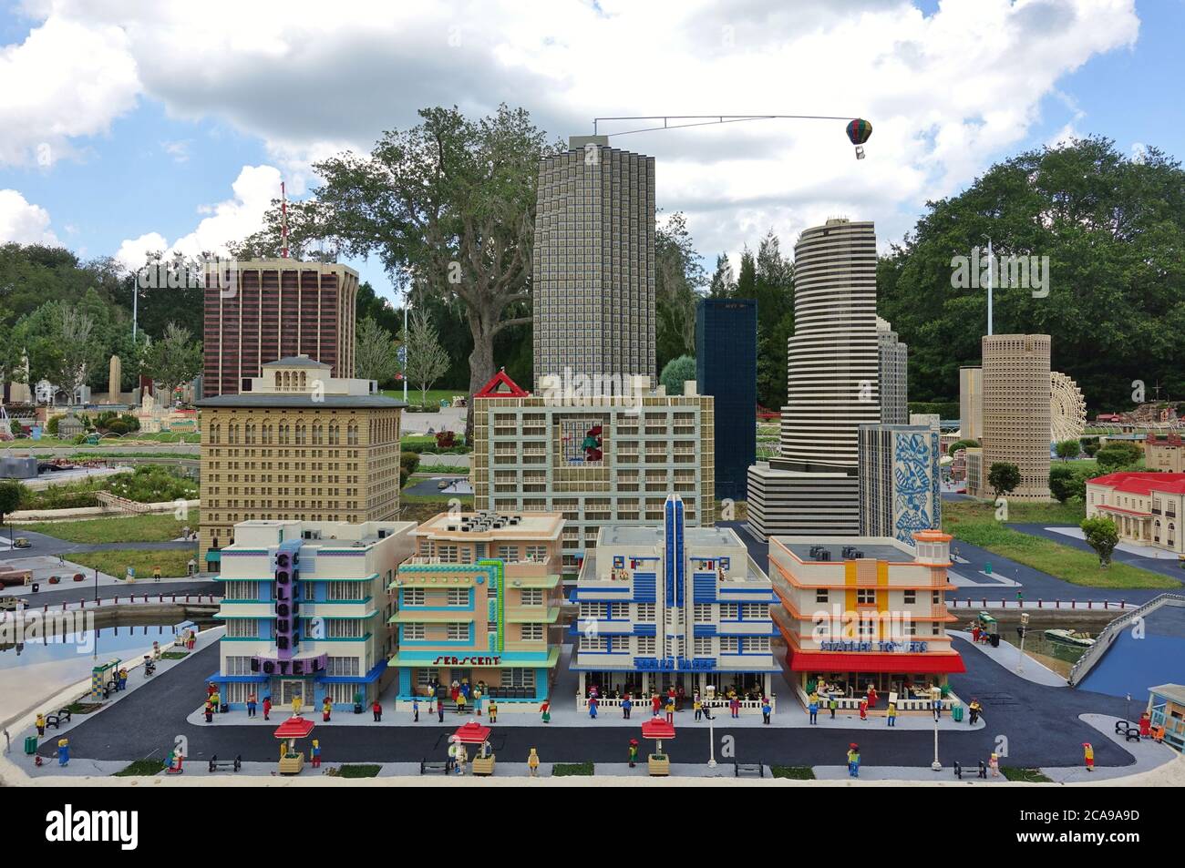 ORLANDO, FL -20 JUN 2020- View of Miami Beach buildings built out of LEGO  bricks at Miniland at the Legoland Florida Resort theme park in Orlando,  Flo Stock Photo - Alamy