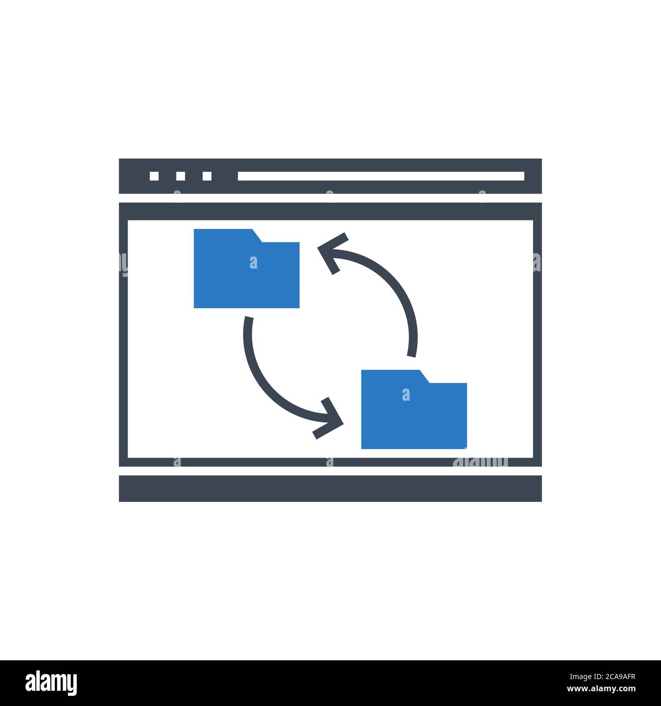Synchronization Vector Glyph Icon Stock Vector
